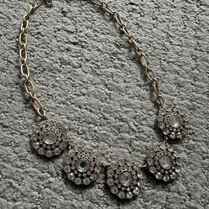 Jcrew crystal floral statement necklace